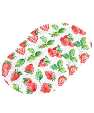 3-Pack Cleaning Kitchen Sponges Oval Watercolor Strawberry Kitchen Cellulose Dishwashing Wood Pulp Cotton