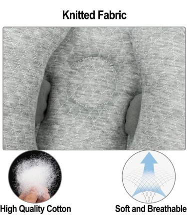 Blublu Park Baby 2 in 1 Travel Cushion - Adjustable Neck and Head Support Insert for 3-12 Month Infants, Gray - Buy Online on GoSupps.com