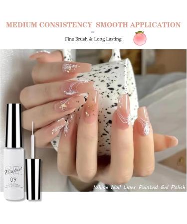 Gel Nail Polish Set Jelly Nude & White French Manicure Kit Soak Off UV/LED Gel Nail Varnish Sheer Nude Gel Nail Polish With White Nail Liner Painted Gel Polish for Nail Art DIY - Buy Online on GoSupps.com