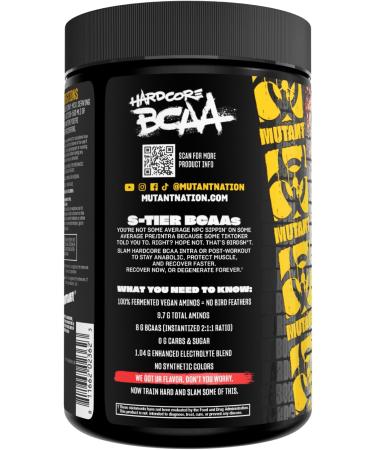 Mutant Hardcore BCAA - Pre Intra or Post Workout BCAA Next Level branched-Chain Amino Acids Supplement Hydration + Recovery - 30 Serving - Fruit Punch Fruit Punch 13.8 Ounce (Pack of 1) - Buy Online on GoSupps.com