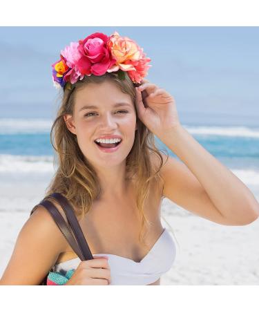 6 Pcs Mexican Rose Flower Crown Headband - Easter Wedding Floral Headbands for Masquerade & Cosplay - Buy Online on GoSupps.com