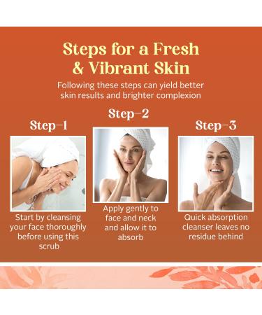 Envy Vitamin C & Turmeric Face Scrub - Anti-Aging Exfoliator for All Skin Types Clears Blackheads & Improves Dark Spots - Vegan & Cruelty-Free - 200ML - Buy Online on GoSupps.com