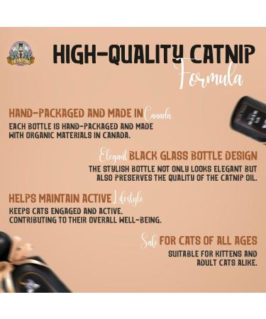 The Knittens Meow No5 Catnip Spray for Indoor Cats - Liquid Catnip Spray Bottle for Feline Fun & Comfort - Essential Oil Catnip Better for Sensory Stimulation & Environment - Black Bottle - 350g - Buy Online on GoSupps.com