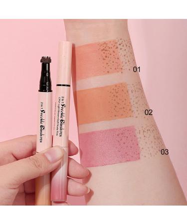 CGACCSD Blush Cream Stick Waterproof Cosmetics Cheek Marker Double Sided Fake Dot Pen for Women as a Gift for Girlfriend for Birthday Parties Dates Photos and Stage Performances - Buy Online on GoSupps.com