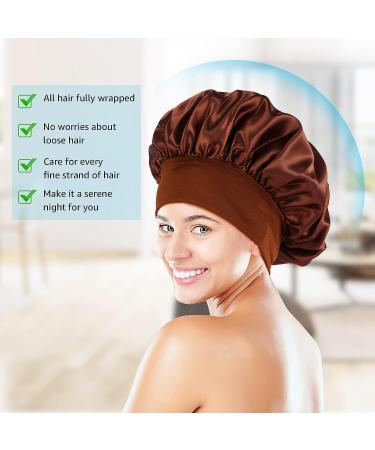 Satin Silk Bonnet 4-Piece Set for Women - Extra Soft Hair Wrap for Curly & Natural Hair - Buy Online on GoSupps.com
