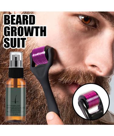 Men's Beard Growth Kit - Oil Serum & Roller for Rapid Beard Growth - Buy Online on GoSupps.com