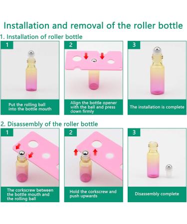 Rowiz 15PCS 5ml Yellow-Rose Red Gradient Color Glass Roll on Bottles UV Protection Empty Sample Vial Essential Oil Glass Bottles with Stainless Steel Roller Balls and Golden Screwcap with Buckle - Buy Online on GoSupps.com