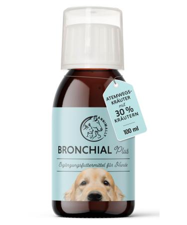 Annimally Bronchial Liquid for dogs I Bronchial Plus 100ml juice for airways in the dog - rich in thyme echinacea sage & 9 other breathing herbs - Buy Online on GoSupps.com