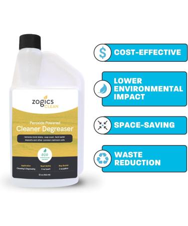 Buy Zogics Peroxide Powered Cleaner Degreaser – 32 oz Bottle Makes 8 Gallons ECOLOGO Certified - International Shipping Available - Buy Online on GoSupps.com