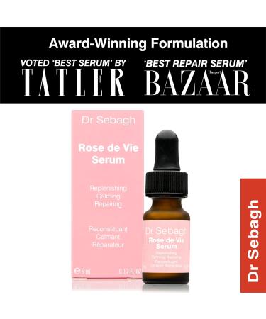 Dr Sebagh Rose de Vie Serum - 0.17 fl oz - Award-Winning Nourishing Anti-Aging Formula - Use with Dry Mature or Sensitive Skin - Designed to Soothe Redness & Irritation - Regenerating & Invigorating - Buy Online on GoSupps.com