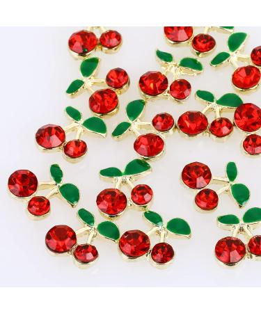 20-Piece 3D Cherry Nail Charms: Red Kawaii Rhinestones for Nail Art DIY - Crystal Jewels for Girls' Nails, Phone, Clothes, Shoes, Bags - Decorative Craft - Buy Online on GoSupps.com