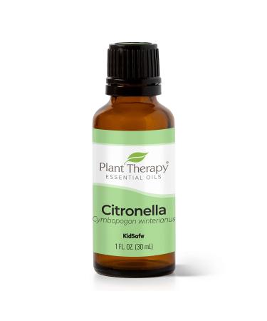 Plant Therapy Citronella Essential Oil 30 mL (1 oz) 100% Pure Undiluted Citronella Oil for Aromatherapy Diffuser Candle Making Skin Care Outdoors Therapeutic Grade