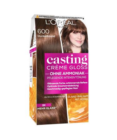 L'Or al Paris Coloration without ammonia and without silicones nourishing intensive tinting with gloss reflex balm casting cr me gloss hair color No. 600 dark blonde 3 pieces no. 600-Blond Fonce 1 piece (3 Pack)