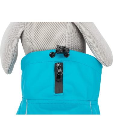 Trixie Vimy Dog Raincoat L - Turquoise Waterproof Jacket with Reflective Elements Adjustable & Comfortable 50 cm - Buy Online on GoSupps.com