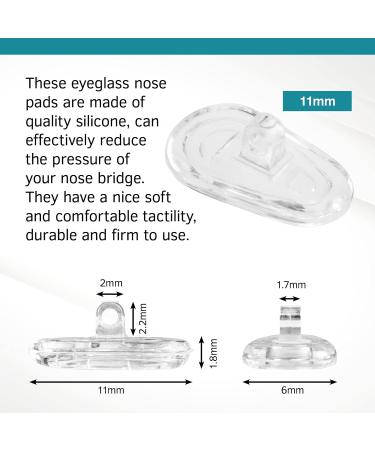 Buy Eyeglass Nose Pads - Screw-in Silicone Teardrop Shape - 10 Pairs (11mm) | Sports World Vision - Buy Online on GoSupps.com