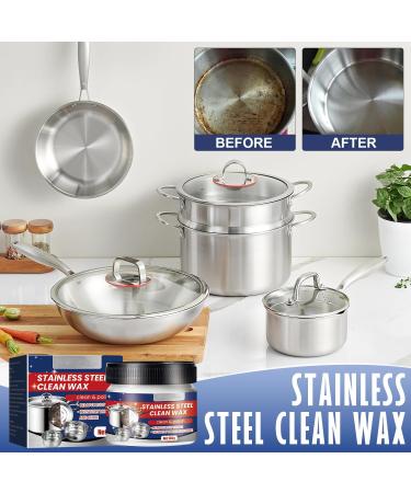 Stainless Steel Clean Wax - Nano-Technology Cleaner & Polish for Pots Pans & Appliances (2pcs) - International Shipping Available - Buy Online on GoSupps.com