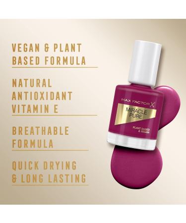 Max Factor Miracle Pure Nail Colour 320 Sweet Plum | Vegan Long-Lasting & Quick-Drying Nail Polish - 12ml - Buy Online on GoSupps.com