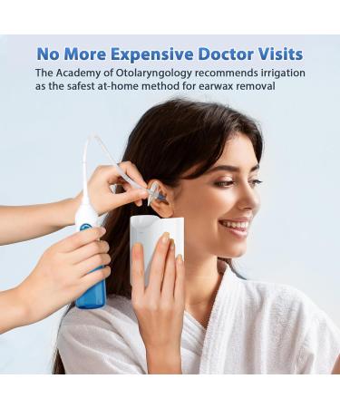 Qimic Ear Wax Removal Kit - Safe & Effective Ear Irrigation Flushing | Complete Cleaning Kit with 10 Replaceable Tips for Home Use - Buy Online on GoSupps.com