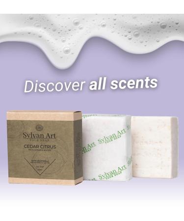 Sylvan Art Lavender Soap Bar - 100% Natural & Pure with Calming Scent - 5.5 oz - Buy Online on GoSupps.com
