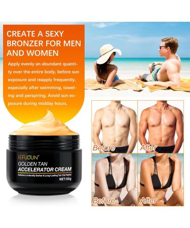 Tanning Accelerator 50g Tan Accelerator for Sun Instensive Brown Tanning Gel Premium Bronzer Cream Effective in Sunbeds & Outdoor Sun Achieve a Natural Tan with Natural Ingredients - Buy Online on GoSupps.com