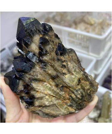 Natural Crystal Rough Crystal Cluster Natural Black Crystal Pineapple Cluster Quartz Ore Specimen Decorative Gift (Size : 500-550g) - Buy Online on GoSupps.com