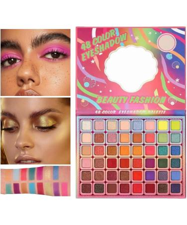 Eye Shadow Palette - Eye Shadow Make Up Palette Makeup 48 Colors | Eye Shadow Natural Long Lasting High Pigmented Eyeshadow Shimmer Glitter For Women Beginner Girls - Buy Online on GoSupps.com