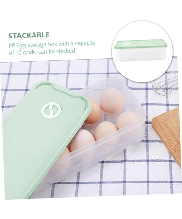 2 pcs Household Tray Multi-layer Preservation Egg Refrigerator Kitchen Container re-usable Light Greenx2pcs 24x11.5cmx2pcs - Buy Online on GoSupps.com