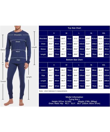 MERINNOVATION Men's 100% Merino Wool Base Layer Set - Indigo Blue - Size Medium - Buy Online on GoSupps.com