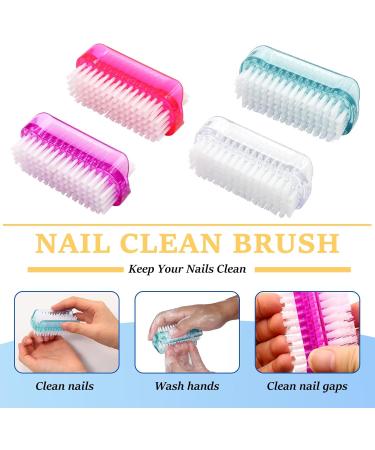ZYNERY Double Sided Nail Cleaning Brush - Set of 4 | Multi-Function Scrub Brush for Fingers and Toenails | Plastic Nail Scrubbing Brush for Home Use - Buy Online on GoSupps.com