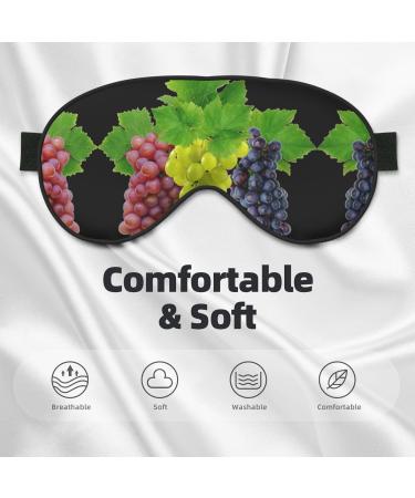 SSIMOO Grape Print Ultra-Soft Light-Blocking Eye Mask - Optimal Comfort for Restful Sleep | International Shipping_AVAILABLE - Buy Online on GoSupps.com