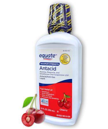 Antacid Liquid Maximum Strength- Cherry Flavor 12 fl. Oz (Pack of 1) Boxed by Fusion Shop Store - Buy Online on GoSupps.com