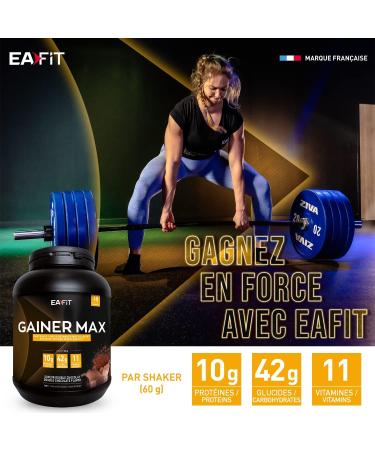 Buy Eafit Gainer Max 1.1kg - Chocolate Hazelnut Muscle Building Protein | 18 Portions of Whey for Optimal Calorie Intake & Vitamins - Buy Online on GoSupps.com