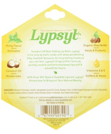 LypSyl LypMoisturizer Original Mint 0.1-Ounce 2 Pack - Hydrating Lip Balm Set - Buy Online on GoSupps.com