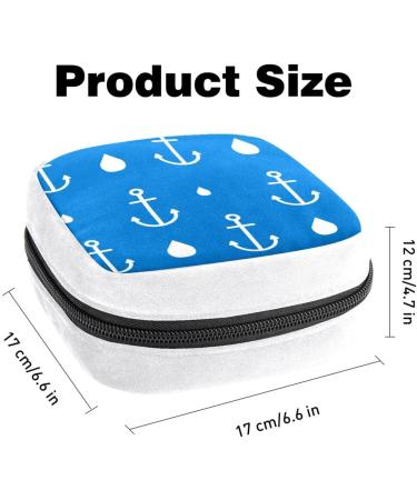 GIAPB Sanitary Napkin Storage Bag - Anchor Blue Makeup & Pad Pouch - Buy Online on GoSupps.com