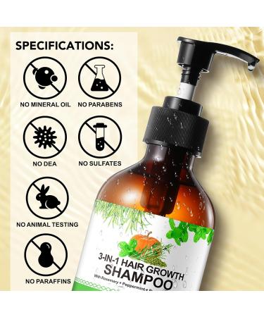  CUZZYDUNJYNN Rosemary routine shampoo for hair growth routine shampoo for women with hair loss and thinning hair with biotin nourishing smooth shampoo for men and - Buy Online on GoSupps.com