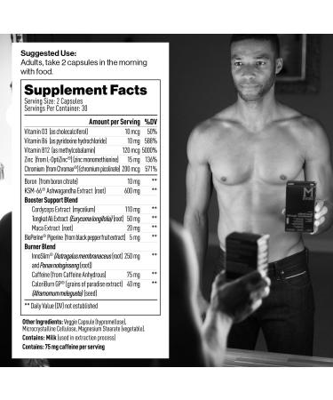 Mdrive Boost and Burn Testosterone Support Supplement with Zinc, KSM-66 Ashwagandha, Advantra Z, 120 Capsules 120 Count (Pack of 1) - Buy Online on GoSupps.com