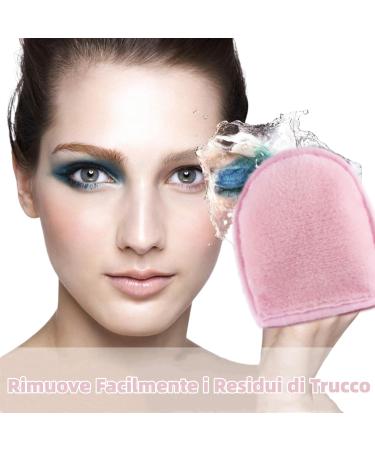 4 Pieces Facial Cleansing Cloth Reusable Makeup Remover Pads Microfibre Face Cloth New Microfibre Gloves for Face and Eyes - Buy Online on GoSupps.com
