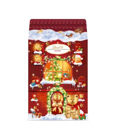 Lindt - Chalet TEDDY Advent Calendar - Milk Chocolate and White Chocolate - Ideal for Christmas, 236g