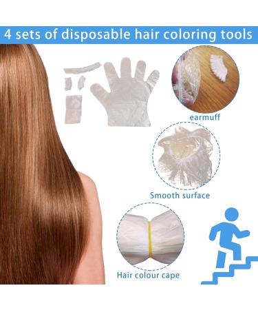 Hair Bleach Kit Hair Dye Kit Disposable Hair Bleach Kit DIY Hair Dying Kit Include Gloves Ear Caps Shower Cap Shawl Hair Dying Accessory Kit for Salon - Buy Online on GoSupps.com