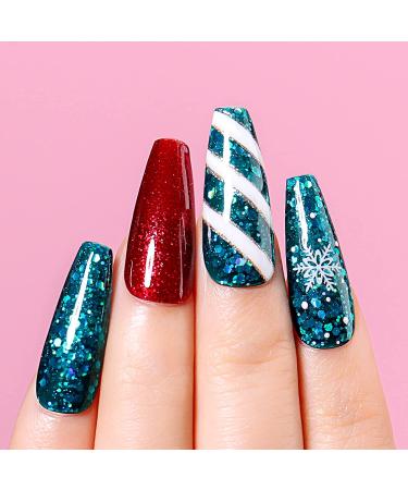 AIMEILI Diamond Glitter Teal Blue Green Gel Nail Polish - 044 (10ml) - Buy Online on GoSupps.com