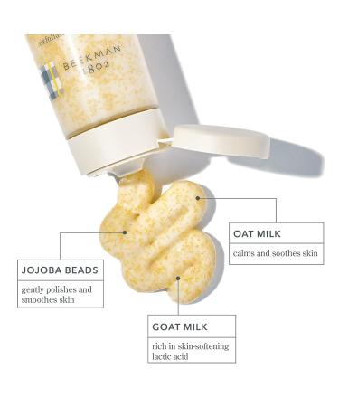 Beekman 1802 Milk Scrub Oat + Goat Milk Exfoliating Face Cleanser (3 fl oz) + Milk RX Advanced Better Aging Cream (1.69 fl oz) - Good for Sensitive Skin - Cruelty Free - Buy Online on GoSupps.com