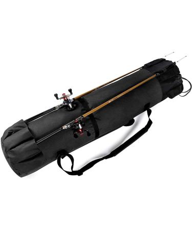 HUNTVP Fishing Rod Reel Case Bag - Black | Travel Organizer & Tool Holder - Buy Online on GoSupps.com
