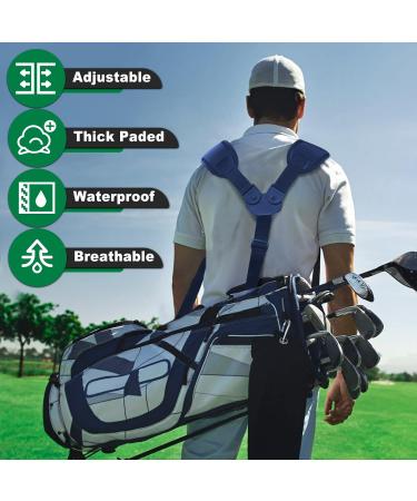 Big Teeth Golf Bag Double Strap Backpack - Swivel, Adjustable & Padded - Blue - Buy Online on GoSupps.com
