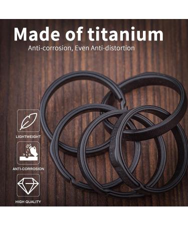TISUR Titanium Key Ring Elegant Quick Release Side Pushing Split Rings Kit for Keychains Heavy Duty Keyring for Dog Tag Black  22mmx5 - Buy Online on GoSupps.com
