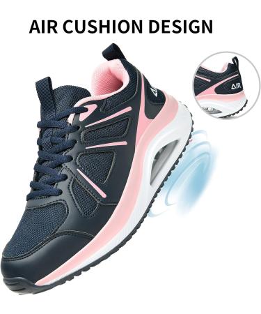 AOV Women Arch Support Walking Shoes | Comfortable Orthotic Non Slip Sneakers | Foot Pain Relief | Size 5.5-11 | Allblack/Pink - 8 - Buy Online on GoSupps.com