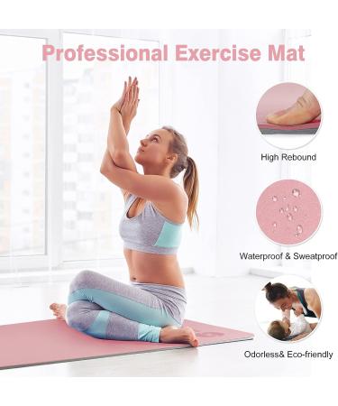 BOBO BANANA Eco-Friendly 1/4 TPE Yoga Mat 72x24 - Non-Slip Exercise Mat for Men & Women - Pink - Buy Online on GoSupps.com
