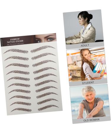 Beavorty 18 sheets Sticker Hairlike Temporary Tattoos Transfers Artificial Eyebrows Imitation Eyebrow False - Buy Online on GoSupps.com