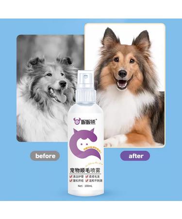Dog Detangling Spray - Cat Detangling Spray 100ml Grooming Mist | Anti-static Pet Hair Conditioner Long-Lasting Fresh Deodorizer Detangler - Buy Online on GoSupps.com