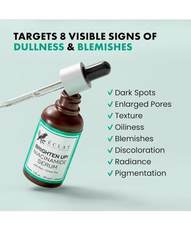 Eclat Skincare Hyaluronic Acid + Niacinamide Face Serum Bundle Hydrating & Clarifying Skincare Duo with Vitamin B5 Zinc PCA & Botanical Extracts Plumper-Looking Skin Refined Texture & Radiant Ap - Buy Online on GoSupps.com