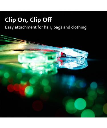 Buy Neo+ LED Fiber Hair Extensions - 3 6 & 10 Sets | Multicolor Light-Up Hair Clips for Parties - Buy Online on GoSupps.com
